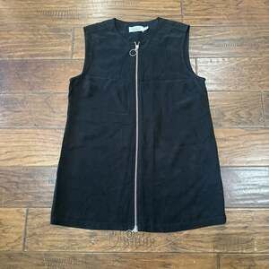 & Other Stories Black Sleeveless Full Zip Knit‎ Top Size US 4